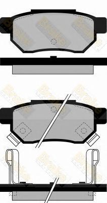 BRAKE ENGINEERING pa545 -  Комплект тормозных колодок, дисковый тормоз